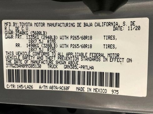 Certified 2021 Toyota Tacoma Limited image 45