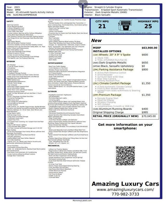Used 2023 BMW X5 xDrive40i AWD/4WD image 25