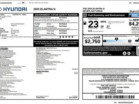 Used 2025 Hyundai Elantra N image 3