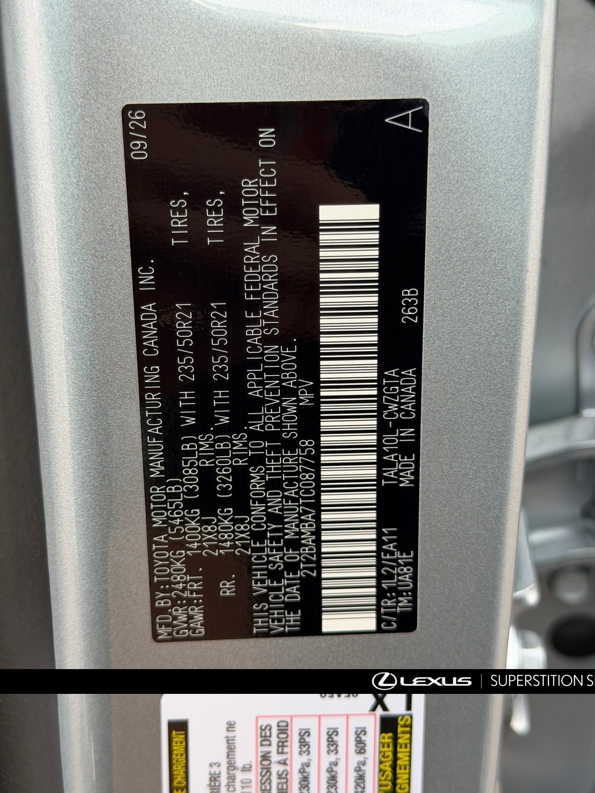 New 2026 Lexus RX 350 Premium w/ Convenience Package FWD image 32