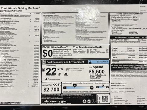 New 2027 BMW X7 xDrive40i w/ M Sport Package AWD/4WD image 31