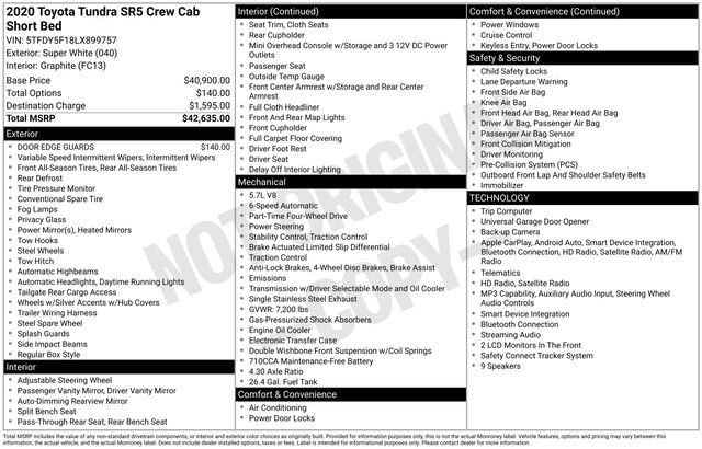 Used 2020 Toyota Tundra SR5 AWD/4WD image 6