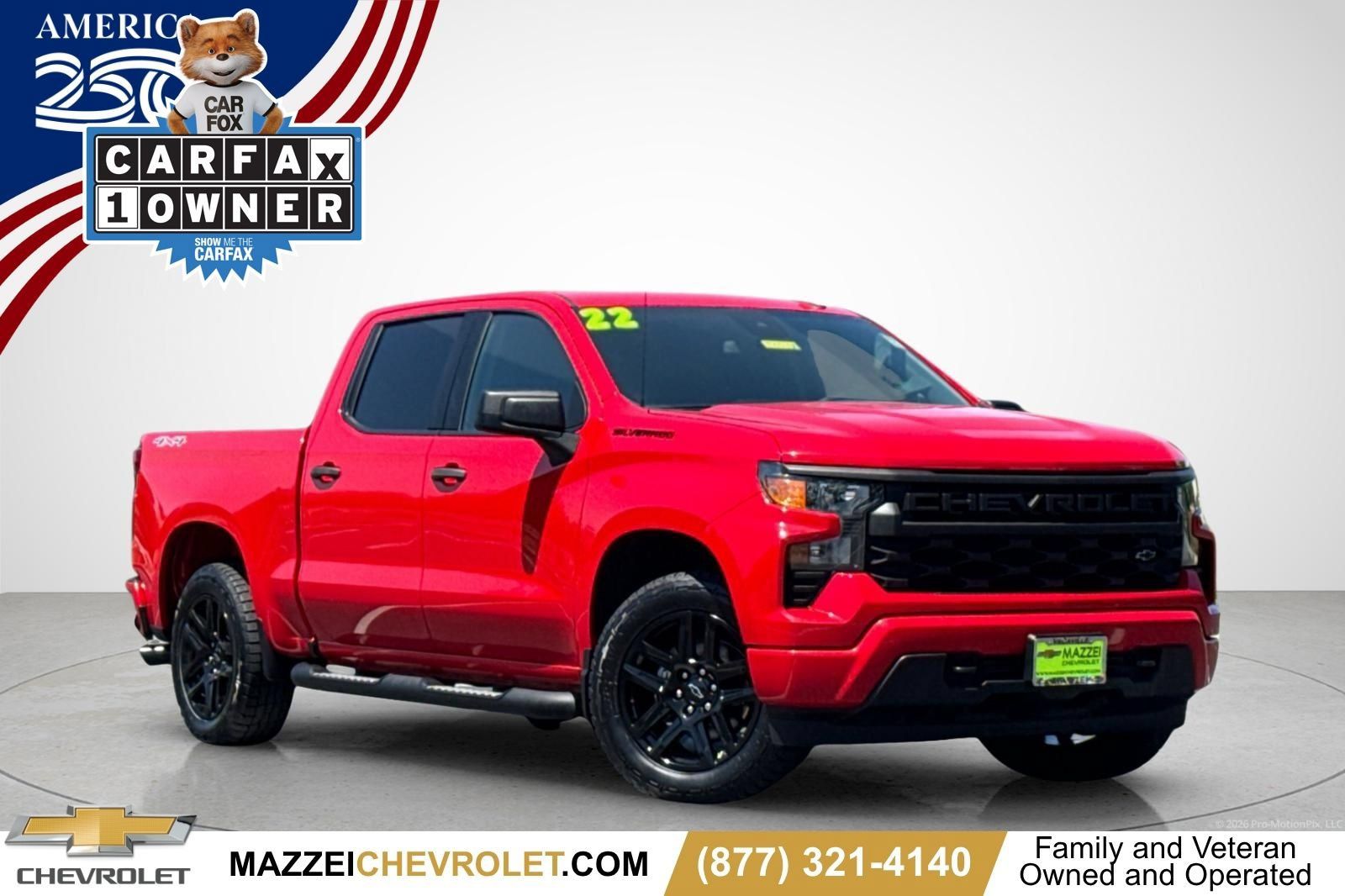 Used 2022 Chevrolet Silverado 1500 Custom w/ LPO, Dark Essentials Package AWD/4WD image 1