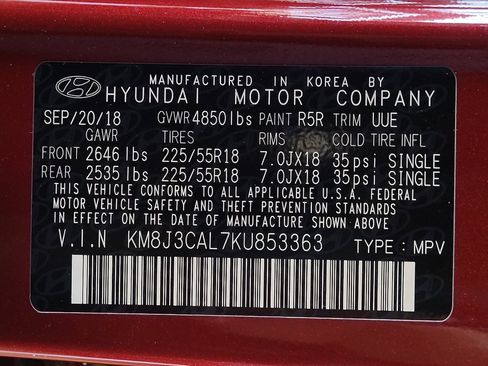 Used 2019 Hyundai Tucson Ultimate w/ Cargo Package AWD/4WD image 33