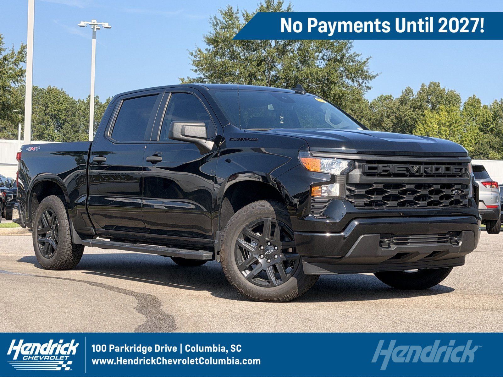 Used 2024 Chevrolet Silverado 1500 Custom w/ Turbomax Blackout Package AWD/4WD image 1