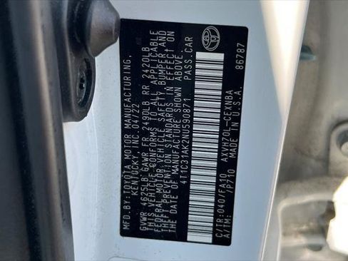 Certified 2022 Toyota Camry LE FWD image 31