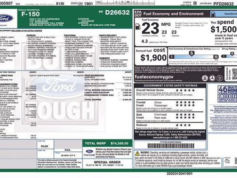 Certified 2023 Ford F150 Lariat w/ Equipment Group 502A High AWD/4WD image 5