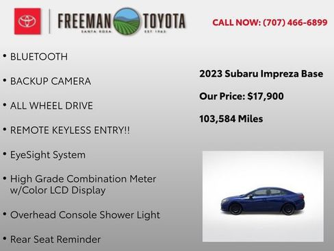 Used 2023 Subaru Impreza 2.0i AWD/4WD image 9