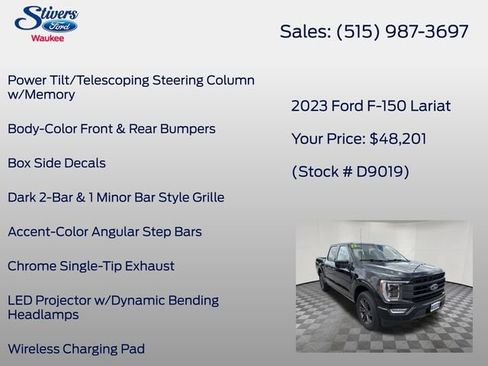 Certified 2023 Ford F150 Lariat w/ Equipment Group 502A High AWD/4WD image 28
