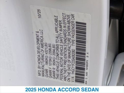 New 2025 Honda Accord LX image 26
