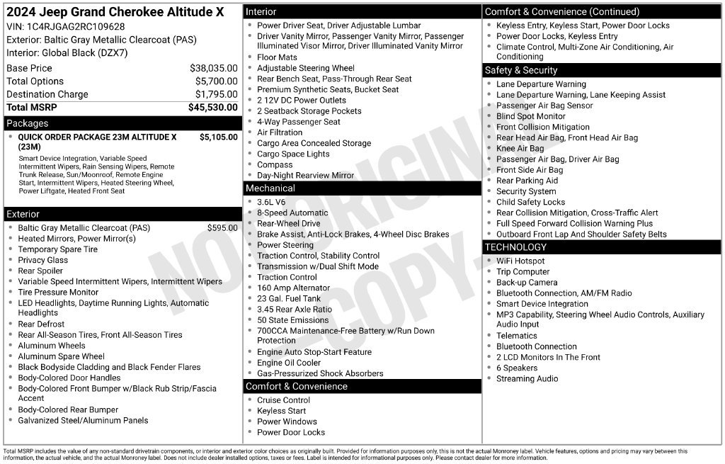 Used 2024 Jeep Grand Cherokee Altitude RWD image 8