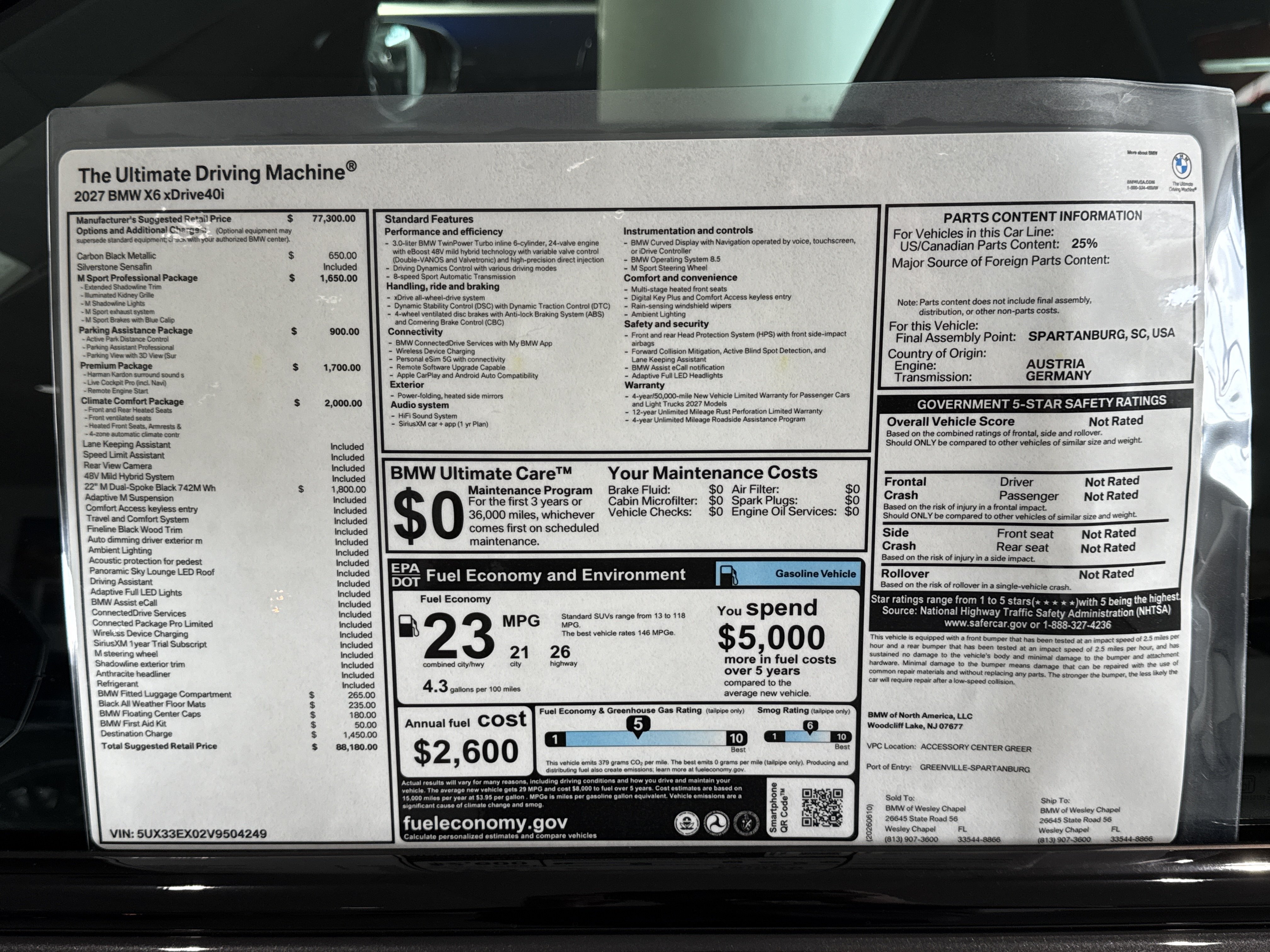 New 2027 BMW X6 xDrive40i w/ Climate Comfort Package AWD/4WD image 21