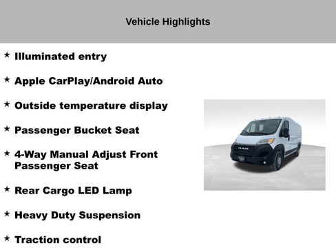 Used 2024 RAM ProMaster 3500 w/ Convenience Group image 53