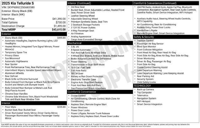 Certified 2025 Kia Telluride S AWD/4WD image 42