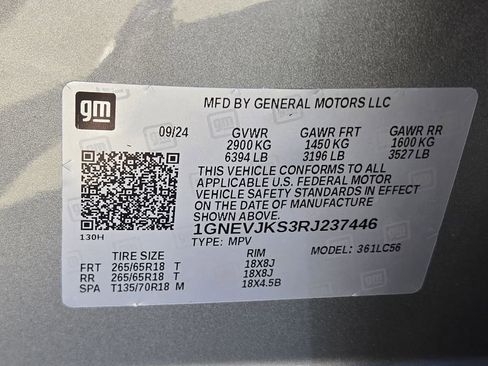 Used 2024 Chevrolet Traverse Z71 w/ LPO, Floor Liner Package image 33