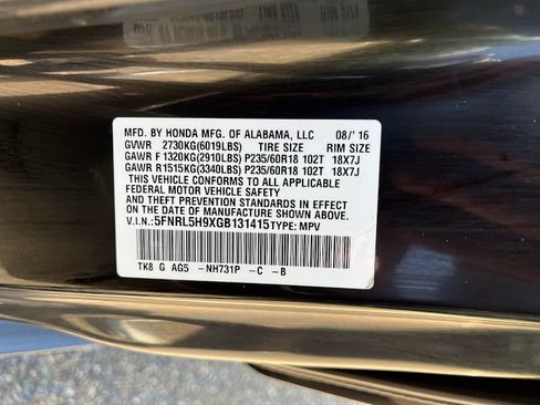 Used 2016 Honda Odyssey Touring image 7