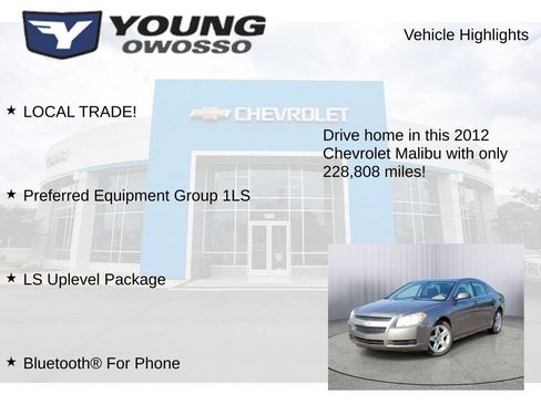 Used 2012 Chevrolet Malibu LS w/ LS Uplevel Package FWD image 7