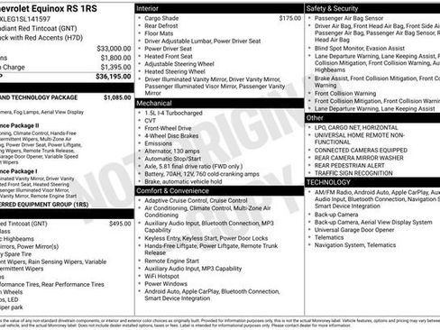 Certified 2025 Chevrolet Equinox RS w/ Safety and Technology Package FWD image 24