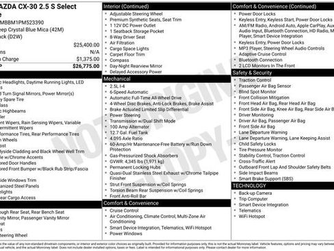 Used 2023 MAZDA CX-30 AWD 2.5 S w/ Select Package image 6