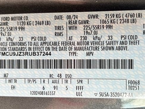 Used 2024 Ford Escape Platinum w/ Class II Trailer Tow Package AWD/4WD image 29