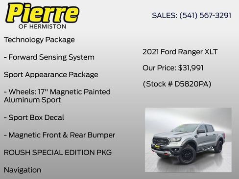 Used 2021 Ford Ranger XLT w/ Equipment Group 302A High image 13