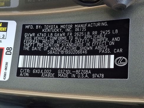 Certified 2025 Lexus ES 350 w/ Premium Package FWD image 29