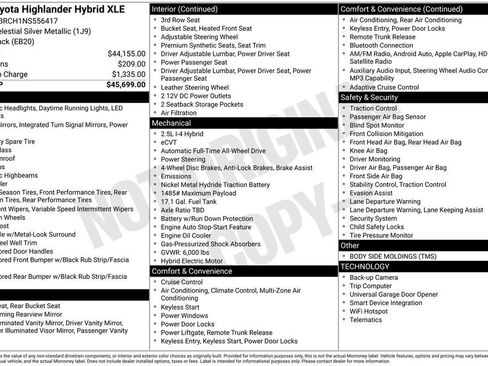 Used 2022 Toyota Highlander XLE AWD/4WD image 33