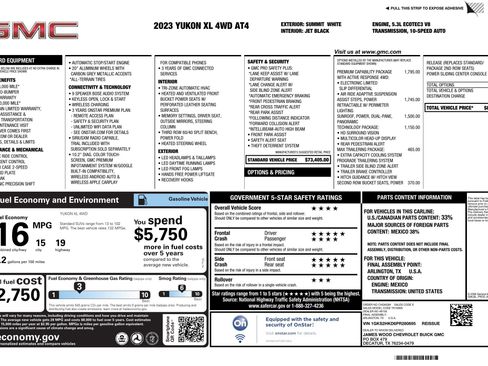 Used 2023 GMC Yukon XL AT4 image 3