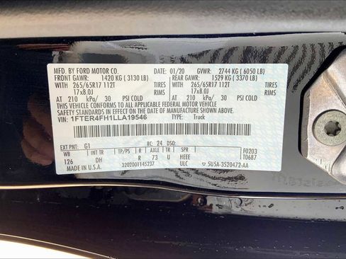 Used 2020 Ford Ranger Lariat w/ Equipment Group 501A Mid image 35