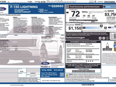 New 2025 Ford F150 Lightning Flash AWD/4WD image 45