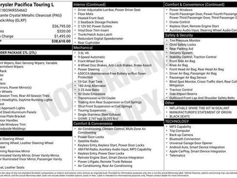 Used 2019 Chrysler Pacifica Touring-L FWD image 1