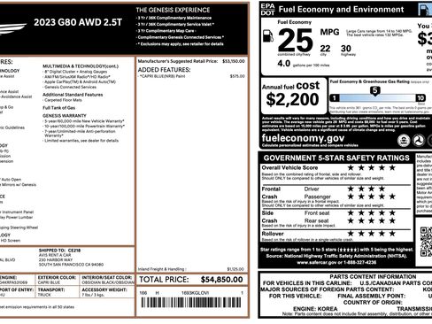 Used 2023 Genesis G80 2.5T image 4