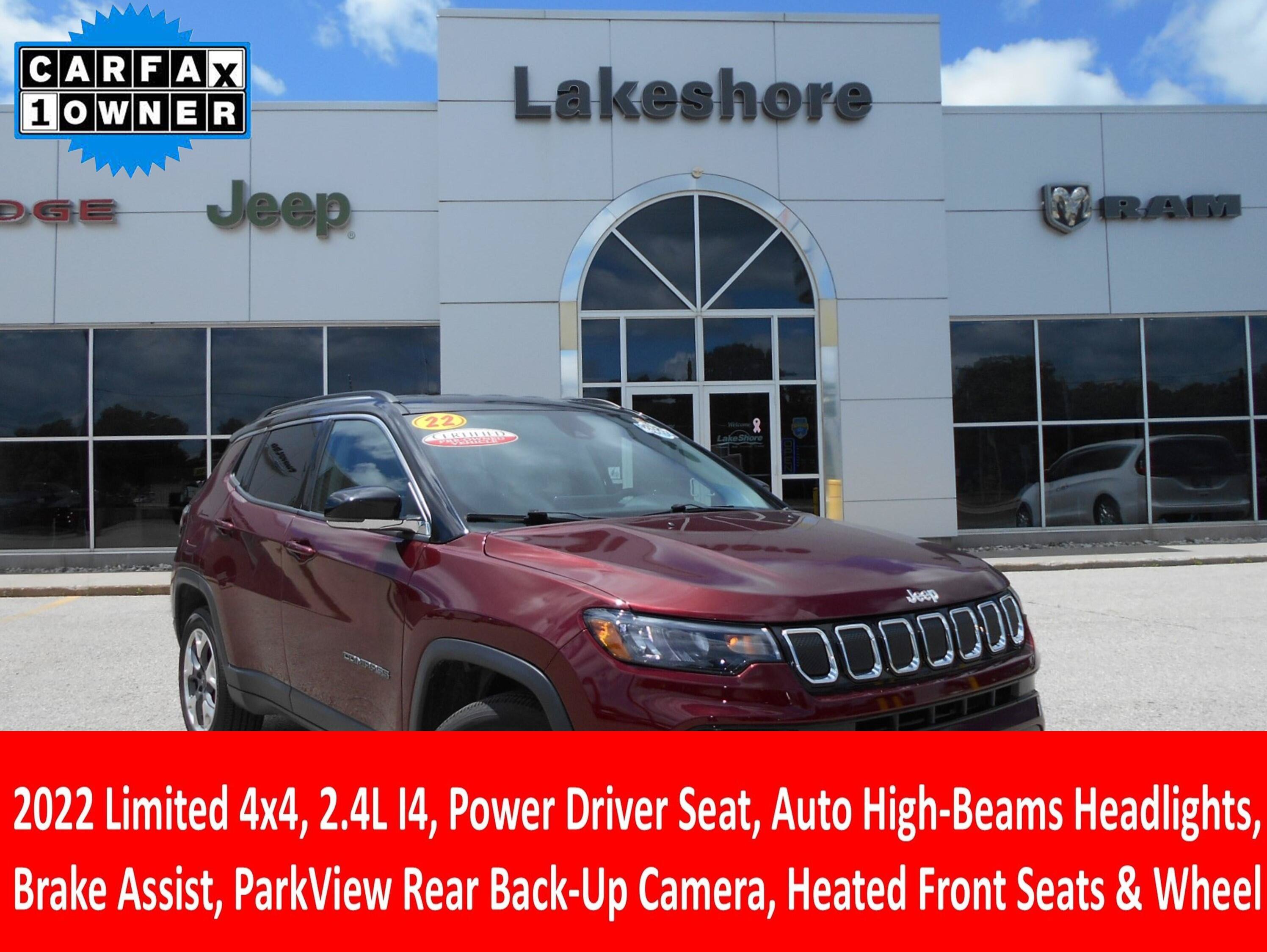 Certified 2022 Jeep Compass Limited AWD/4WD image 1