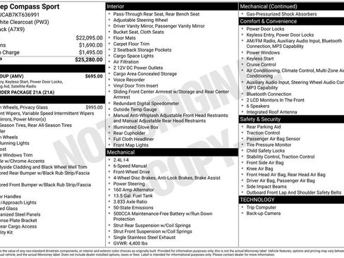 Used 2019 Jeep Compass Sport w/ Tech Group image 39