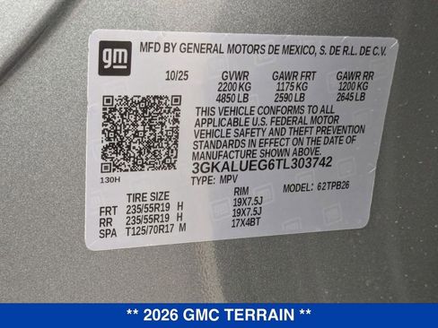New 2026 GMC Terrain Elevation w/ Elevation Premium Package image 36