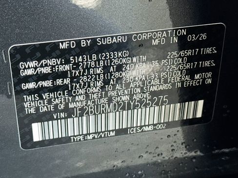 New 2026 Subaru Outback Wilderness AWD/4WD image 31