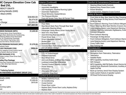 New 2026 GMC Canyon Elevation w/ Convenience Package RWD image 30