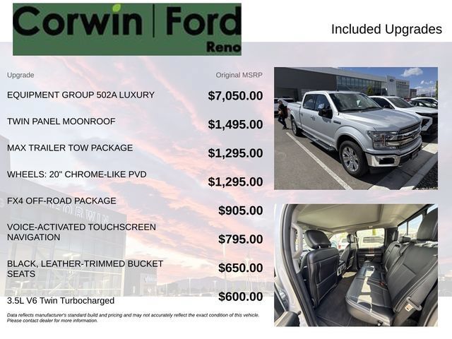 Used 2019 Ford F150 Lariat w/ Equipment Group 502A Luxury AWD/4WD image 8