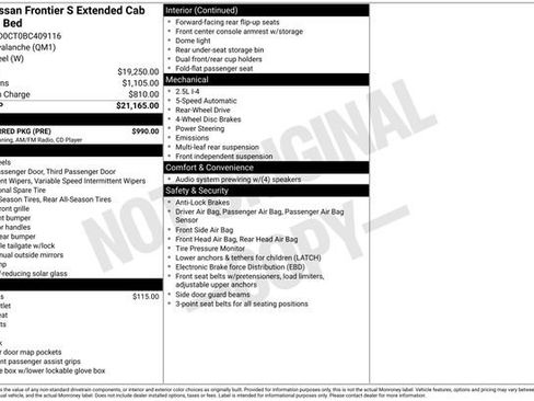 Used 2011 Nissan Frontier S w/ S Preferred Pkg RWD image 28