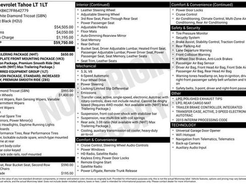 Used 2015 Chevrolet Tahoe LT w/ Max Trailering Package AWD/4WD image 20