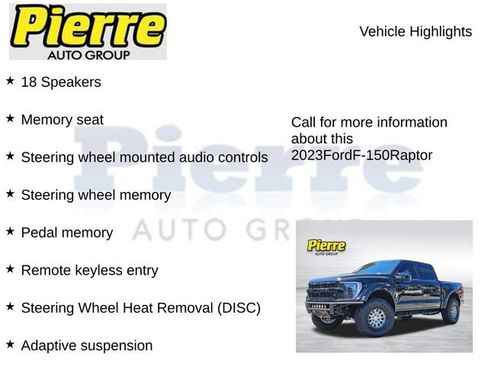 Used 2023 Ford F150 Raptor w/ Equipment Group 802A Raptor R AWD/4WD image 15