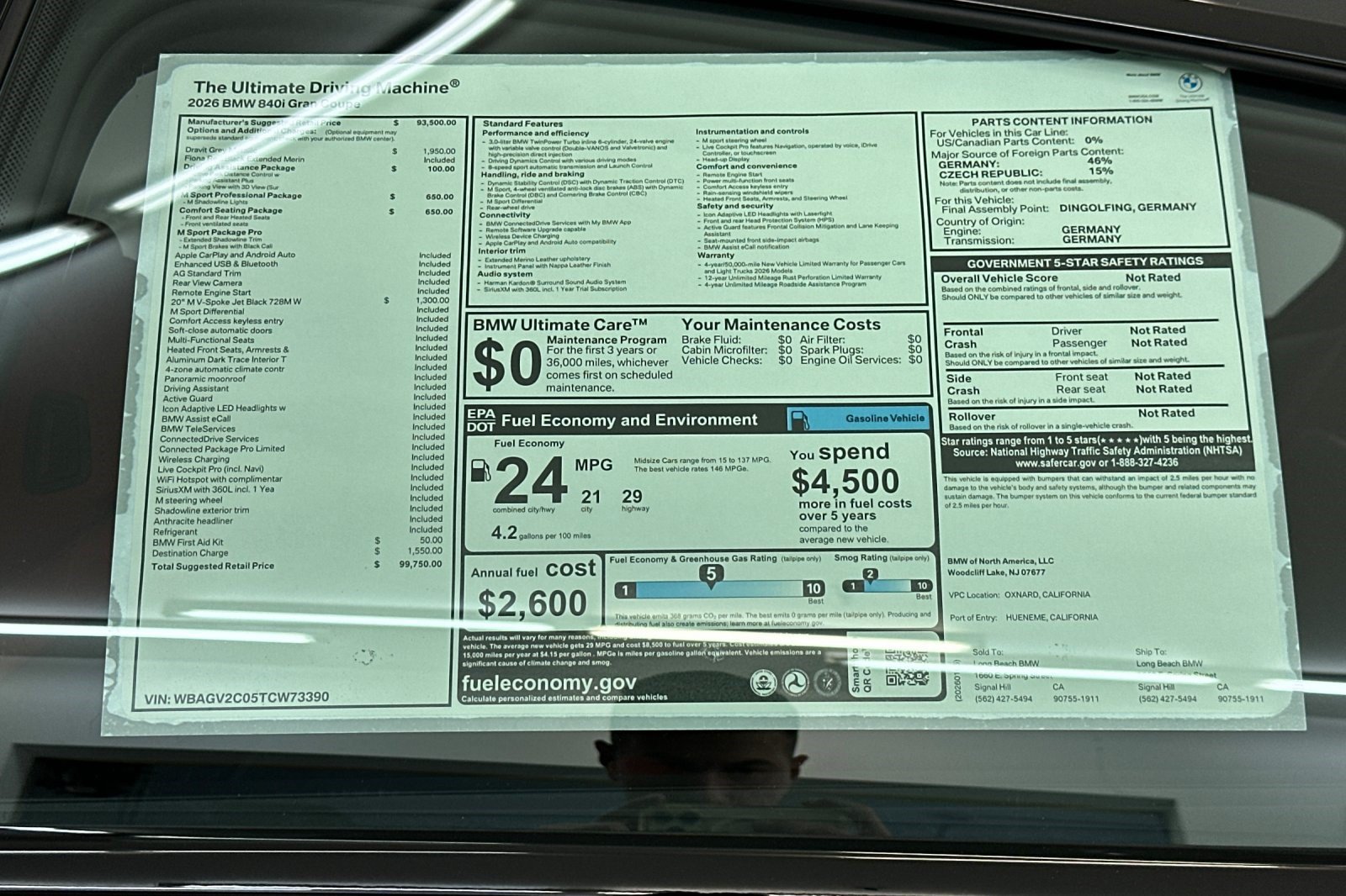 New 2026 BMW 840i w/ M Sport Professional Package RWD image 29