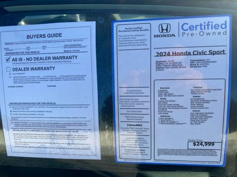 Certified 2024 Honda Civic Sport image 36