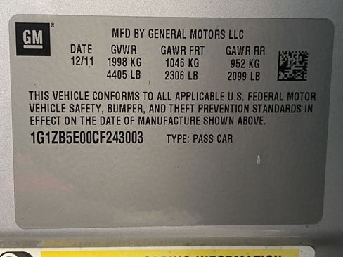 Used 2012 Chevrolet Malibu LS w/ LS Uplevel Package FWD image 44