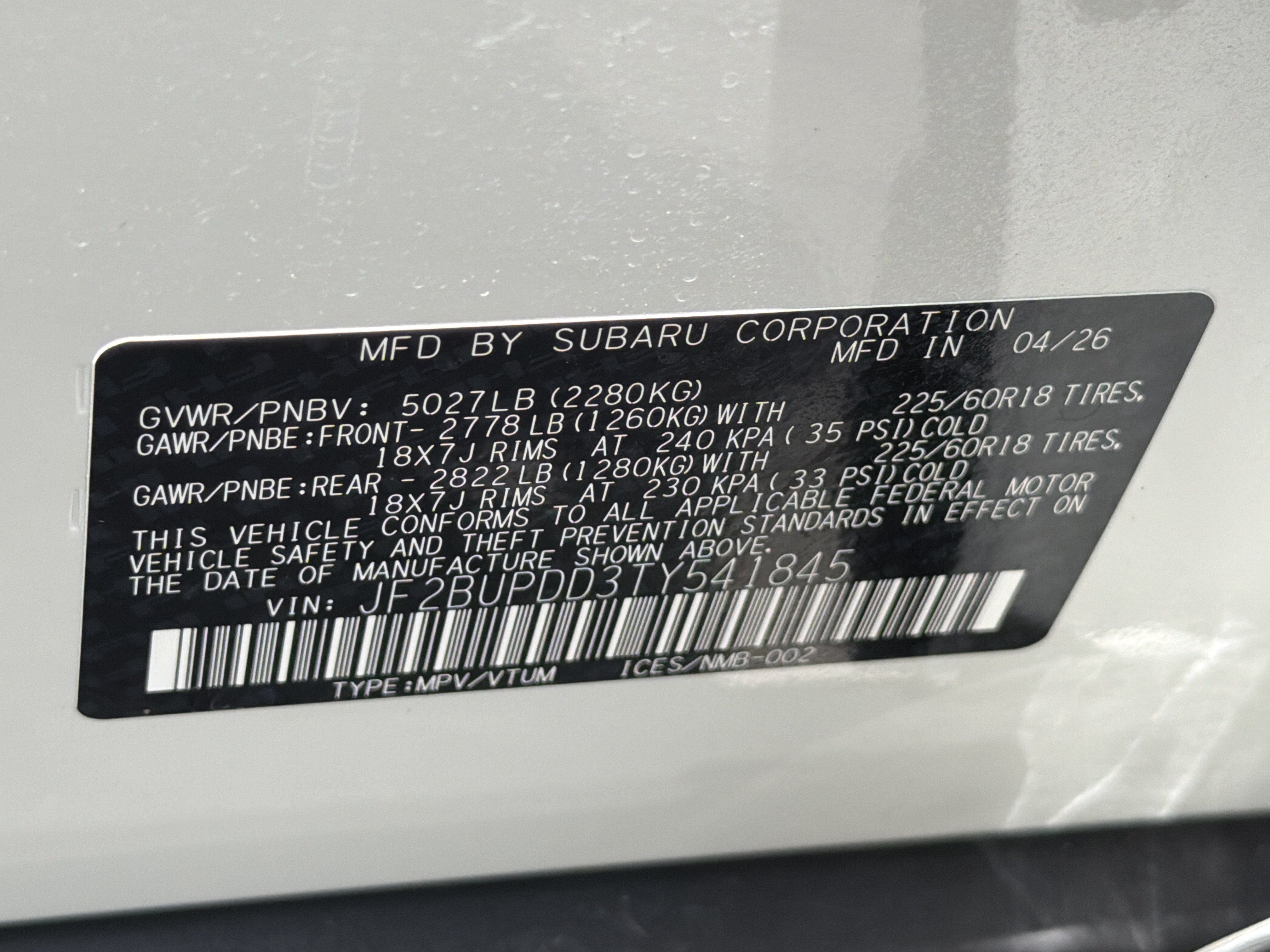New 2026 Subaru Outback Limited AWD/4WD image 36