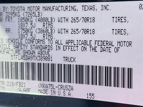 New 2026 Toyota Tundra SR5 AWD/4WD image 25
