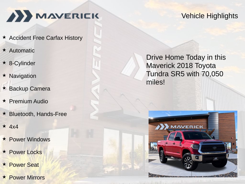 Used 2018 Toyota Tundra SR5 w/ TRD Off Road Package AWD/4WD image 5