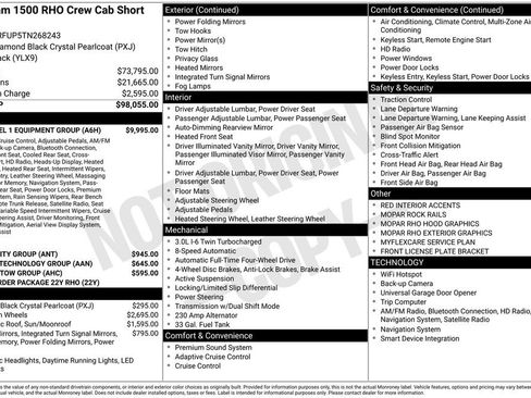 New 2026 RAM 1500 RHO w/ RHO Level 1 Equipment Group image 2