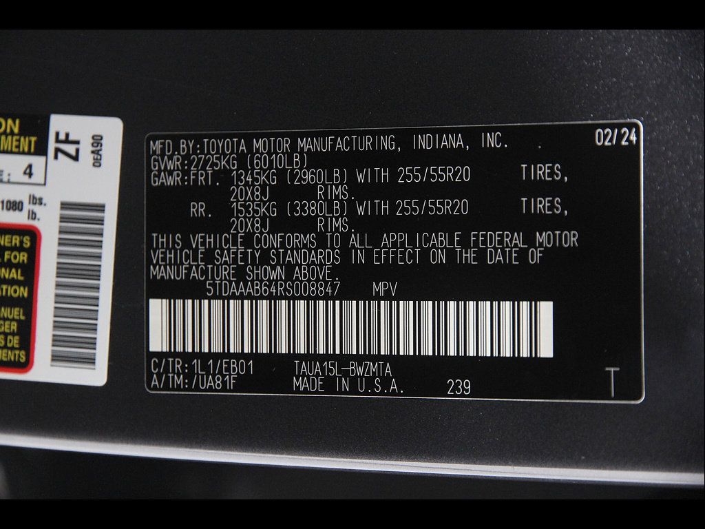 Certified 2024 Lexus TX 350 AWD w/ Captains Chair Package image 23