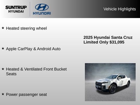 Used 2025 Hyundai Santa Cruz Limited AWD/4WD image 16
